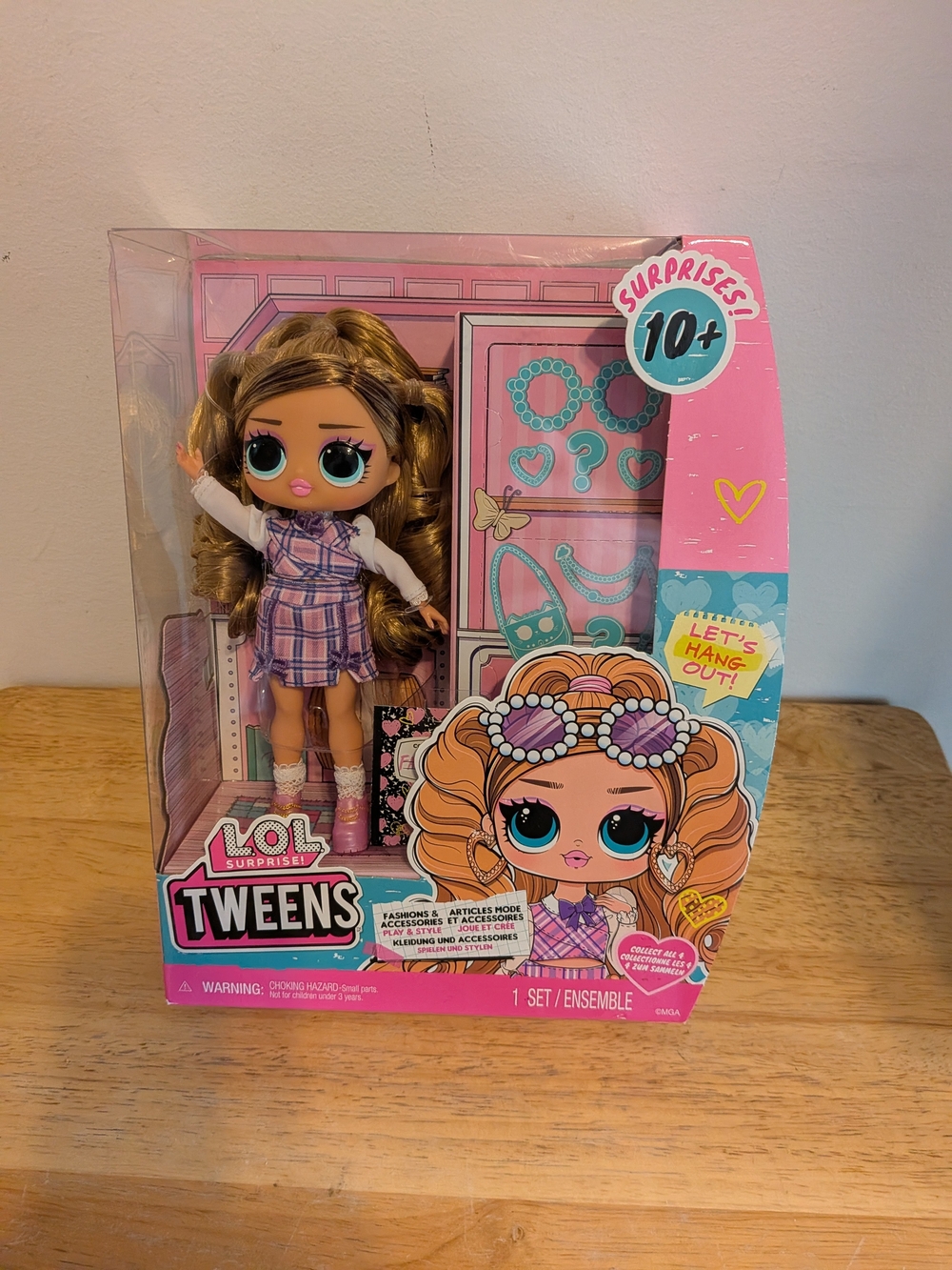 L.O.L. Surprise! Tweens Doll in Pink Plaid Dress with Blonde Hair